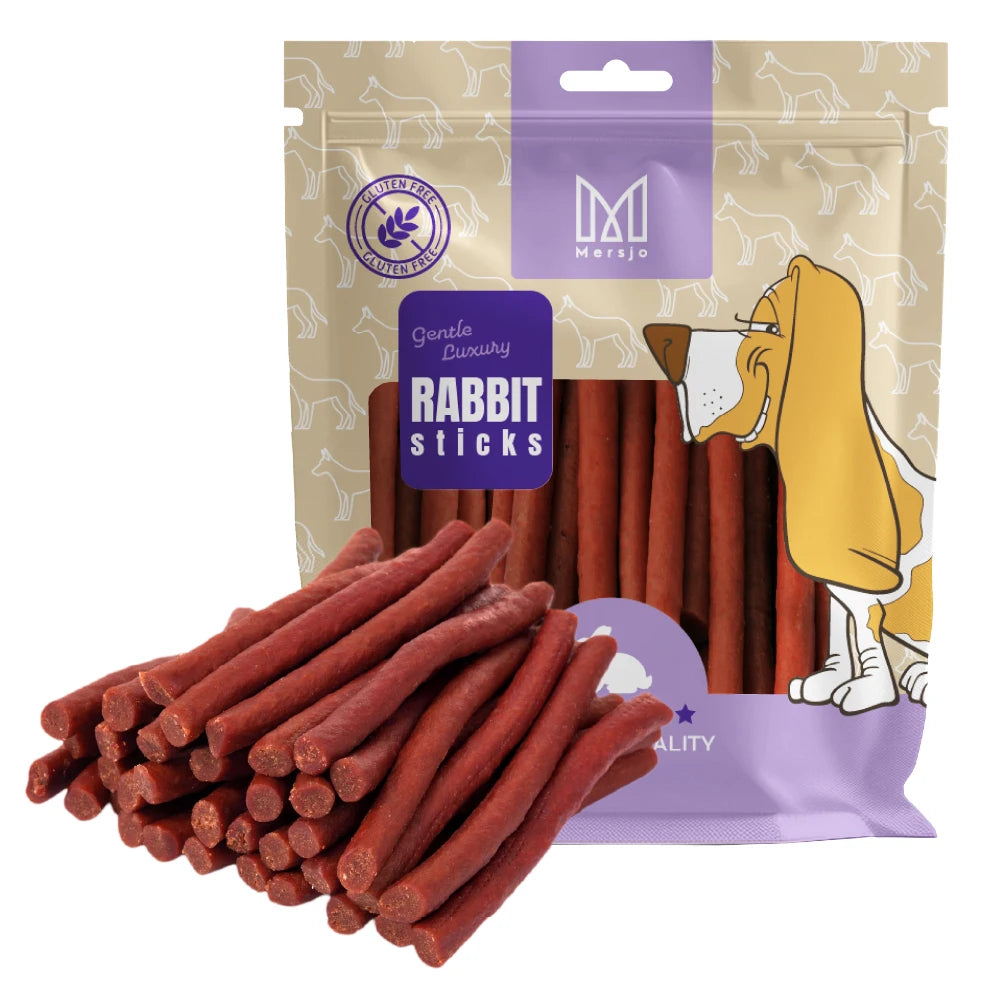 Mersjo Rabbit Kabanosy Dog Treats 500g