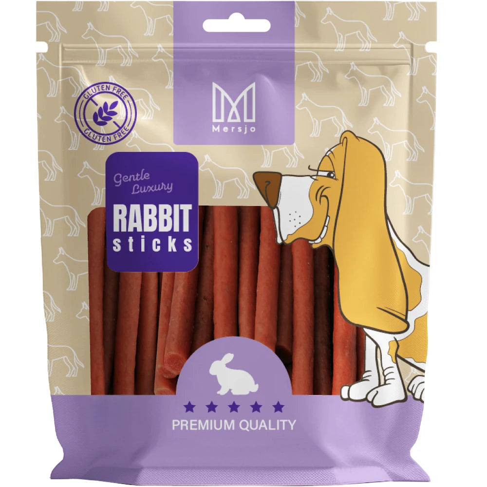 Mersjo Rabbit Kabanosy Dog Treats 500g