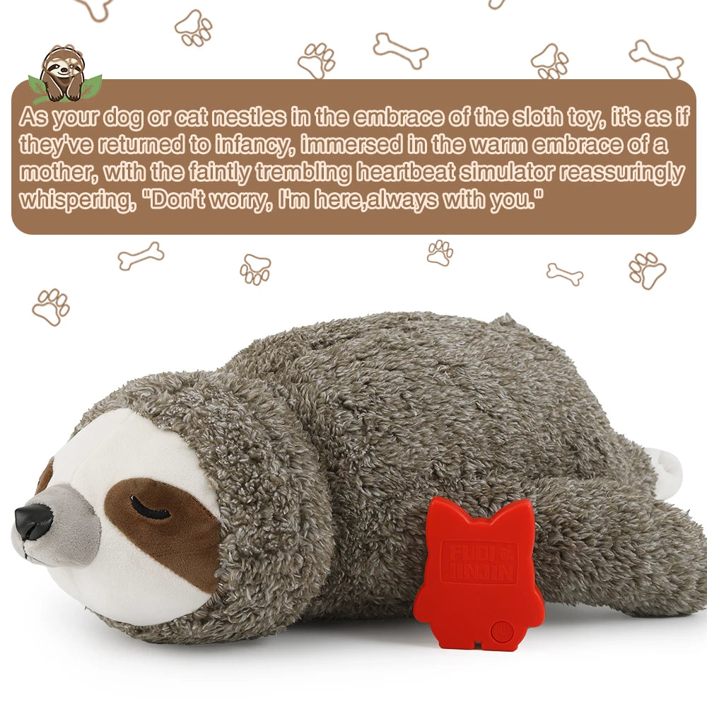 Forest Sloth Heartbeat Soothing Puppy Toy