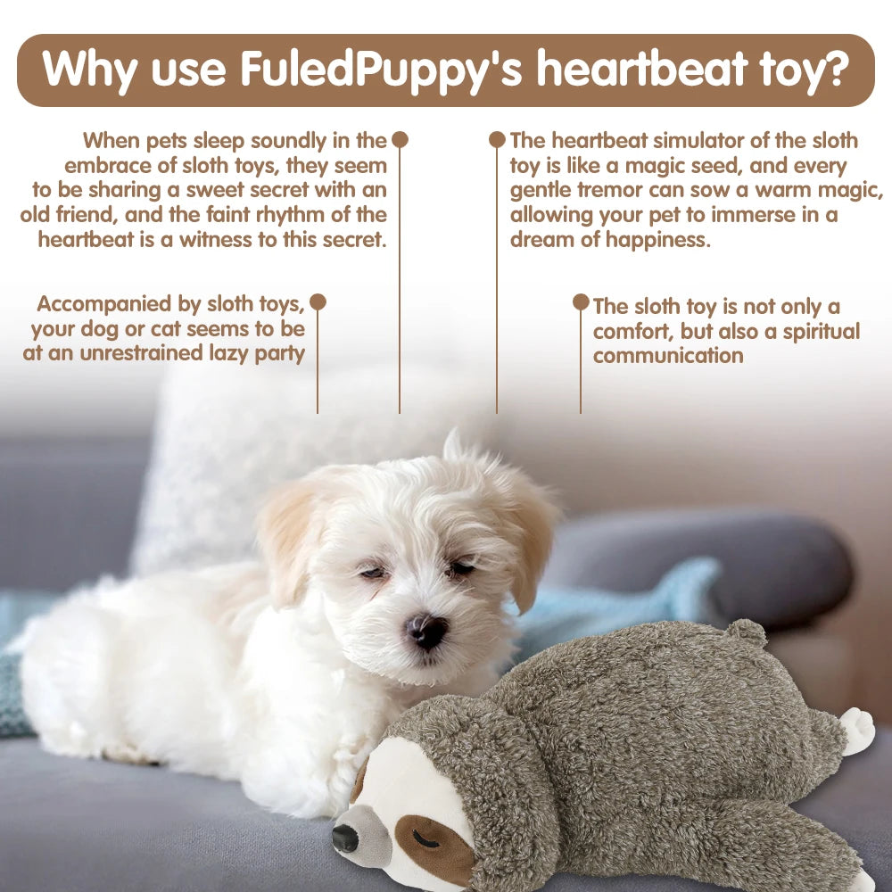 Forest Sloth Heartbeat Soothing Puppy Toy