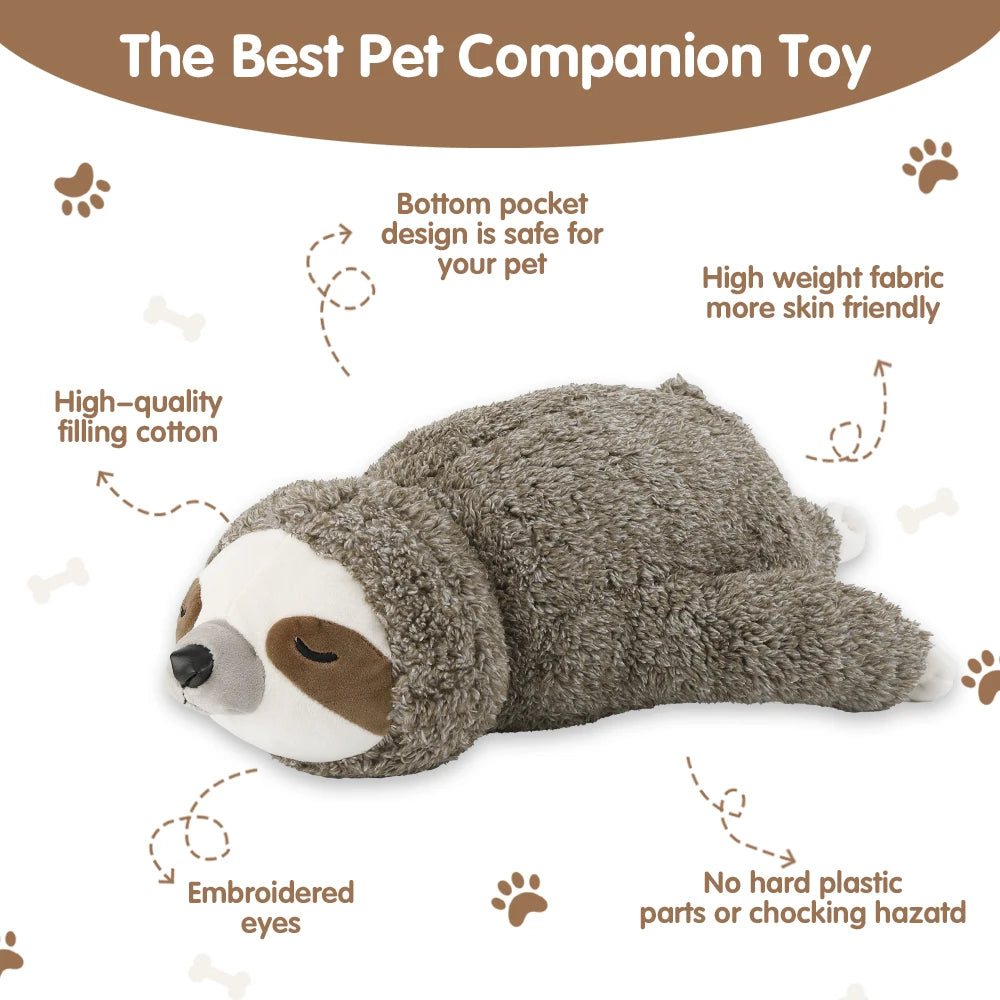 Forest Sloth Heartbeat Soothing Puppy Toy